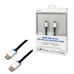 LogiLink 5m, 2xHDMI HDMI-kaapeli HDMI-tyyppi A (vakio) Musta