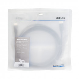 LogiLink CV0139 DisplayPort-kaapeli 5 m Musta