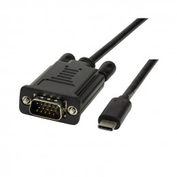 LogiLink UA0334 videokaapeli-adapteri 3 m USB Type-C VGA (D-Sub) Musta