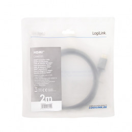 LogiLink CHA0101 HDMI-kaapeli 2 m HDMI-tyyppi A (vakio) Musta, Harmaa