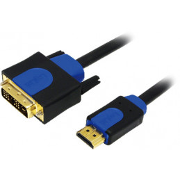 LogiLink CHB3103 videokaapeli-adapteri 3 m HDMI DVI-D Musta, Sininen