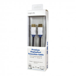 LogiLink 2m, 2xDisplayPort DisplayPort Musta