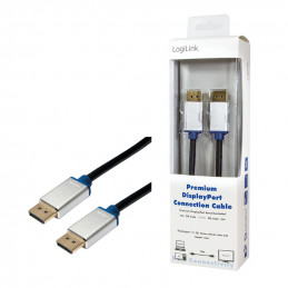 LogiLink 2m, 2xDisplayPort DisplayPort Musta