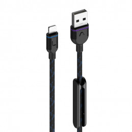 Unisynk 10160 matkapuhelimen kaapeli Musta 1,2 m USB A Lightning