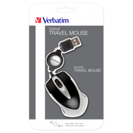 Verbatim Go Mini hiiri Molempikätinen USB A-tyyppi Optinen 1000 DPI
