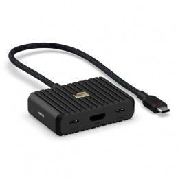 Unisynk 10398 keskitin USB Type-C 10000 Mbit s Musta