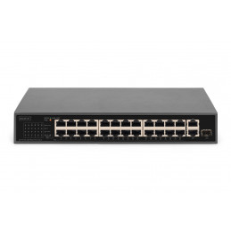 Digitus DN-95356 verkkokytkin Gigabit Ethernet (10 100 1000) Power over Ethernet -tuki 1U Musta