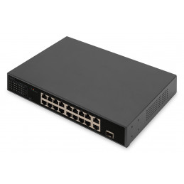 Digitus DN-95355 verkkokytkin Hallitsematon Gigabit Ethernet (10 100 1000) Power over Ethernet -tuki 1U Musta