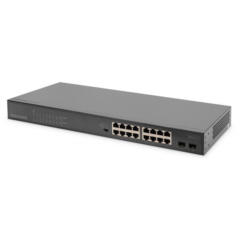 Digitus DN-95347-1 verkkokytkin Hallitsematon Gigabit Ethernet (10 100 1000) 1U Harmaa