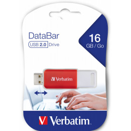 Verbatim DataBar USB-muisti 16 GB USB A-tyyppi 2.0 Punainen
