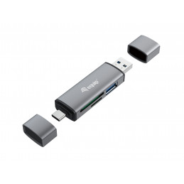 Equip 245460 kortinlukija USB 3.2 Gen 1 (3.1 Gen 1) Type-A Type-C Harmaa