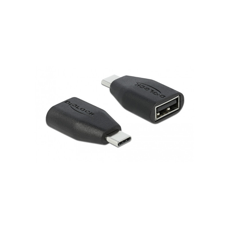 DeLOCK 66528 kaapelin sukupuolenvaihtaja USB Type-C USB A-tyyppi Musta