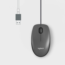 Logitech M100 hiiri Molempikätinen USB A-tyyppi Optinen 1000 DPI