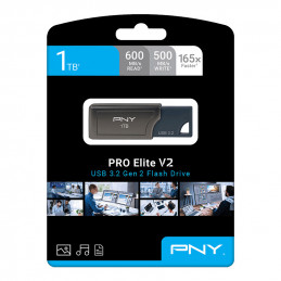 PNY PRO Elite V2 USB-muisti 1000 GB USB A-tyyppi 3.2 Gen 2 (3.1 Gen 2) Musta