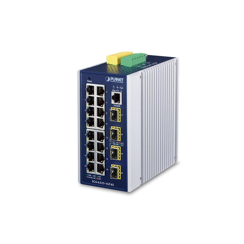 PLANET IGS-6325-16T4S verkkokytkin Hallittu L3 Gigabit Ethernet (10 100 1000) Sininen, Harmaa