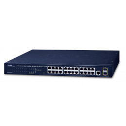 PLANET GS-4210-24T2S verkkokytkin Hallittu L2 Gigabit Ethernet (10 100 1000) 1U Sininen