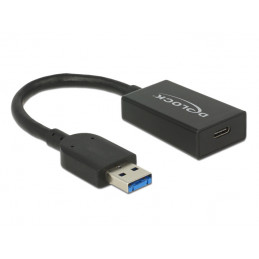 DeLOCK 65698 USB-kaapeli 0,15 m USB 3.2 Gen 2 (3.1 Gen 2) USB A USB C Musta