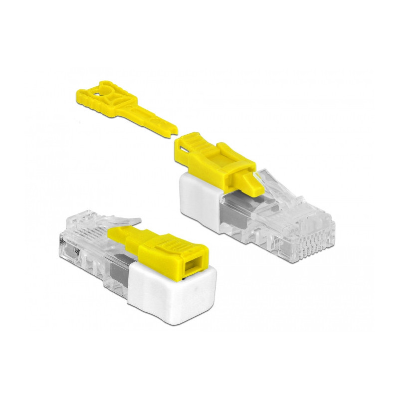 DeLOCK 85334 liitinjohto RJ45 Valkoinen, Keltainen