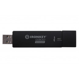 Kingston Technology IronKey D300 USB-muisti 4 GB USB A-tyyppi 3.2 Gen 1 (3.1 Gen 1) Musta