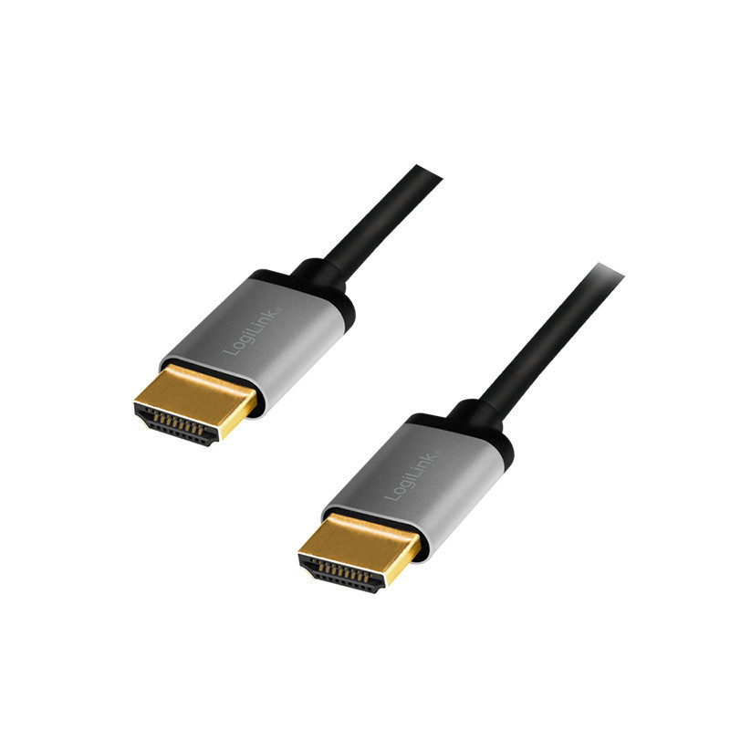 LogiLink CHA0100 HDMI-kaapeli 1 m HDMI-tyyppi A (vakio) Musta, Harmaa