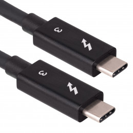 Akyga AK-USB-33 USB-kaapeli 0,5 m Thunderbolt 3 USB C Musta