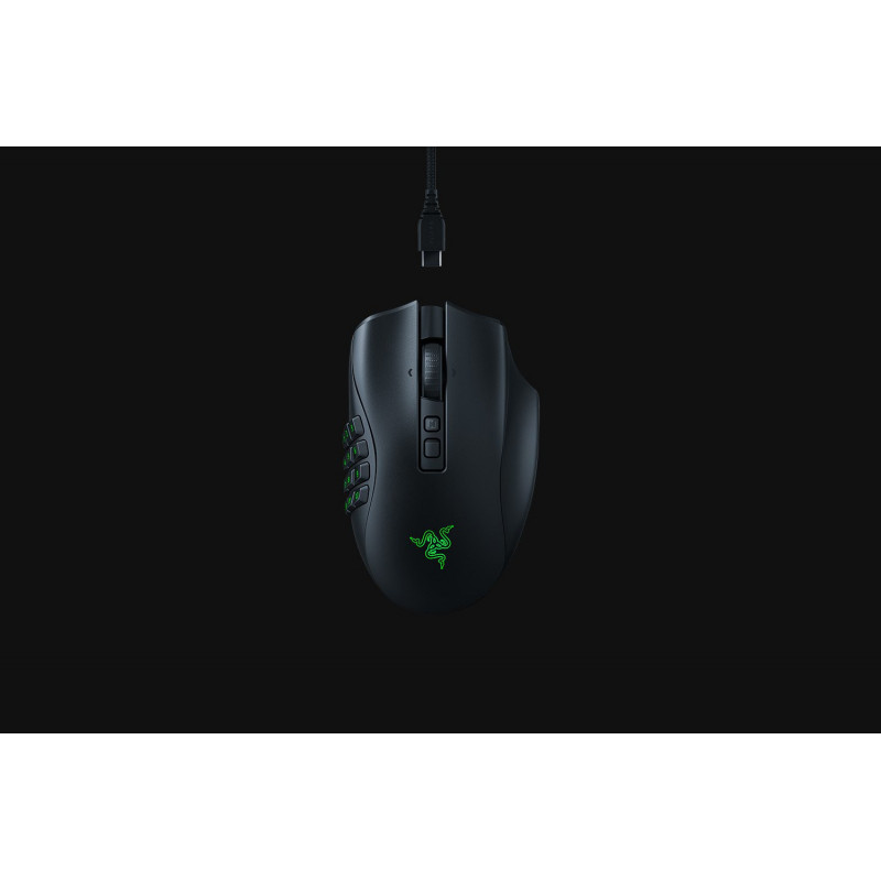 Razer Naga V2 Pro hiiri Oikeakätinen RF Wireless + Bluetooth + USB Type-C Optinen 30000 DPI