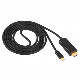 Akyga AK-AV-18 HDMI-kaapeli 1,8 m USB C HDMI-tyyppi A (vakio) Musta