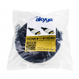 Akyga AK-HD-100P HDMI-kaapeli 10 m HDMI-tyyppi A (vakio) Musta