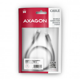 Axagon BUCM-CM20AB USB-kaapeli 2 m USB 2.0 USB C Musta