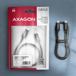 Axagon BUCM432-CM10AB USB-kaapeli 1 m USB4 Gen 3x2 USB C Musta