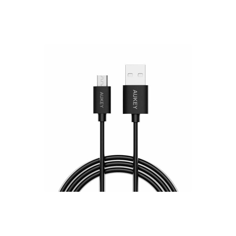 AUKEY CB-D9 USB-kaapeli 2 m USB 2.0 USB A Micro-USB A Musta