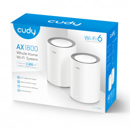 Cudy AX1800 Kaksitaajuus (2,4 GHz 5 GHz) Wi-Fi 6 (802.11ax) Valkoinen 1 Sisäinen