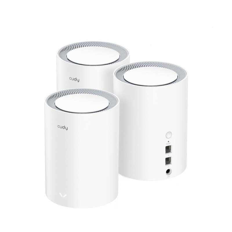 Cudy M1800 3-pack Kaksitaajuus (2,4 GHz 5 GHz) Wi-Fi 6 (802.11ax) Valkoinen 1 Sisäinen