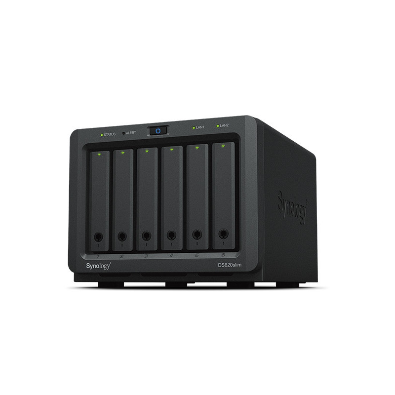 Synology DiskStation DS620SLIM NAS- ja tallennuspalvelimet Työpöytä Ethernet LAN Musta J3355