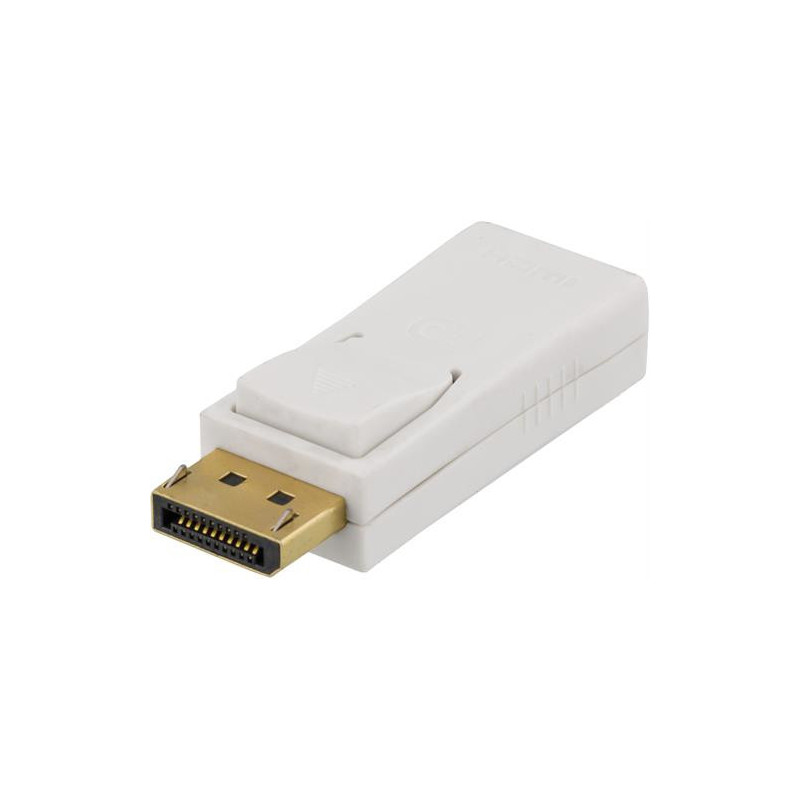 Deltaco DP-HDMI31 - videoadapter - Displ DisplayPort HDMI Valkoinen