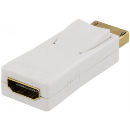 Deltaco DP-HDMI31 - videoadapter - Displ DisplayPort HDMI Valkoinen