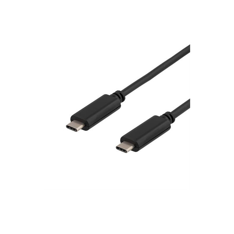 Deltaco USBC-1053 USB-kaapeli 0,5 m USB 3.2 Gen 1 (3.1 Gen 1) Musta