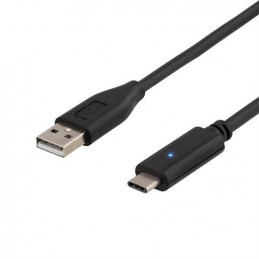 Deltaco USBC-1005 USB-kaapeli 1,5 m USB 2.0 USB A Musta