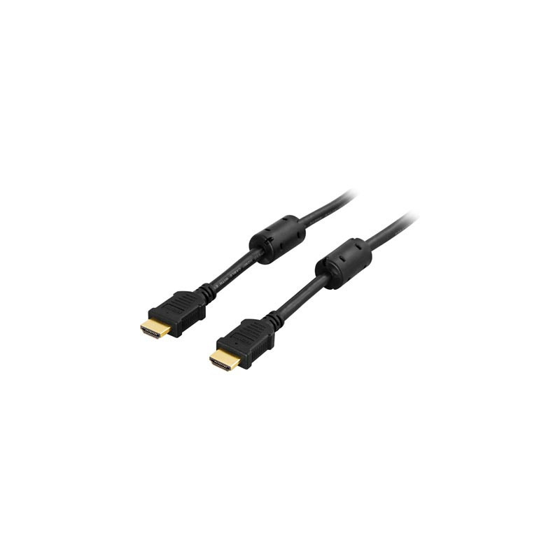 Deltaco HDMI-1050 HDMI-kaapeli 5 m HDMI-tyyppi A (vakio) Musta