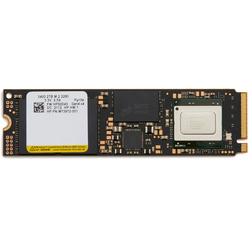 HP 2TB PCIe-4x4 NVMe TLC M.2 Solid State Drive