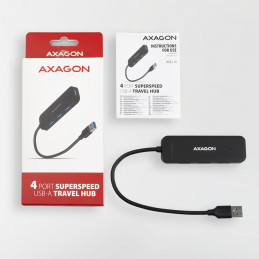 Axagon HUE-L1A keskitin USB 3.2 Gen 1 (3.1 Gen 1) Type-A 5000 Mbit s Musta