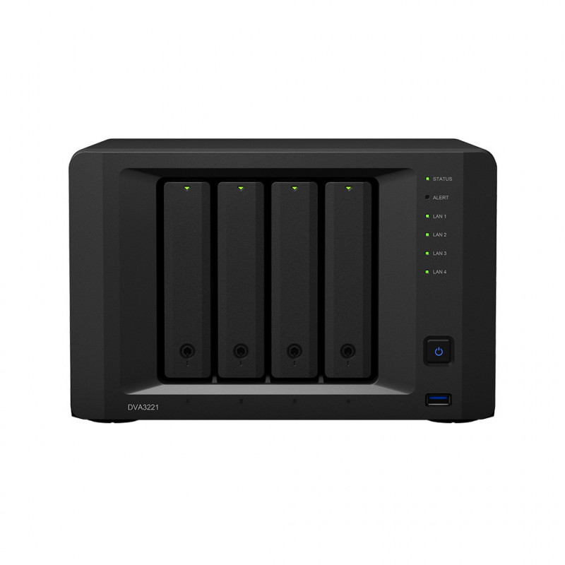 Synology DVA3221 verkkovideotallennin Musta