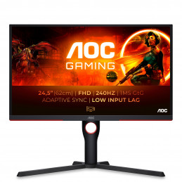 AOC G3 25G3ZM BK tietokoneen litteä näyttö 62,2 cm (24.5") 1920 x 1080 pikseliä Full HD Musta, Punainen