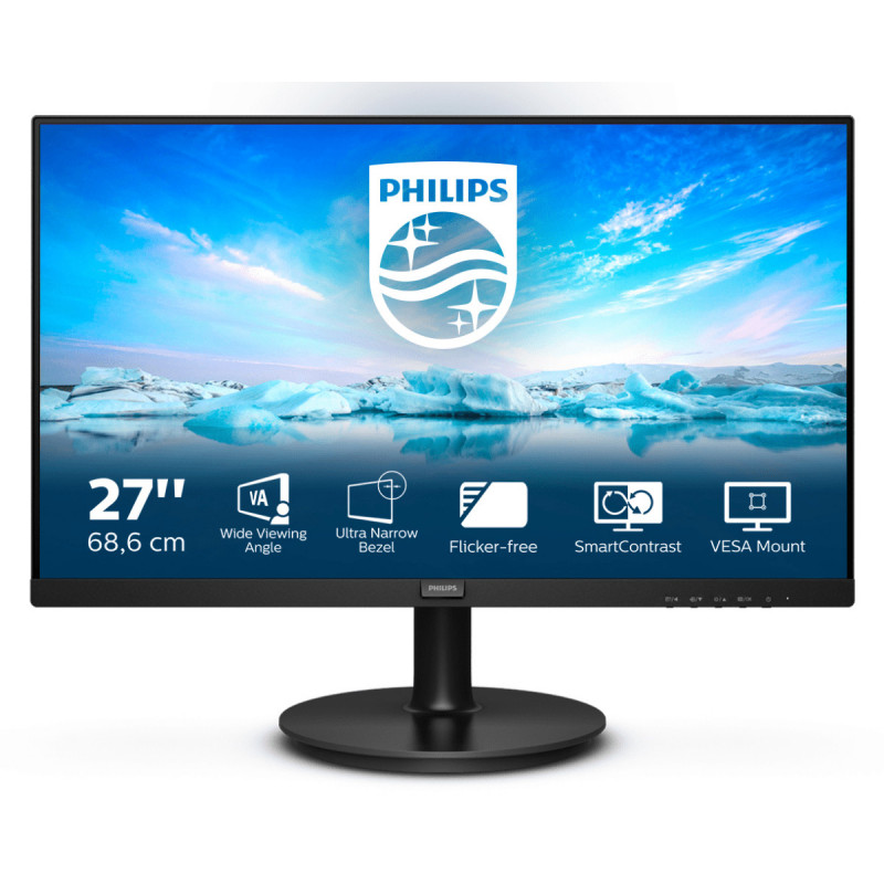 Philips V Line 271V8LA 00 LED display 68,6 cm (27") 1920 x 1080 pikseliä Full HD Musta