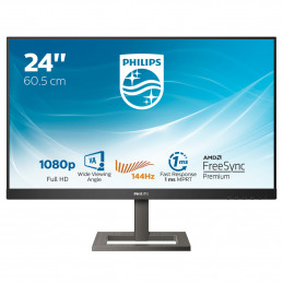 Philips E Line 242E1GAEZ 00 LED display 60,5 cm (23.8") 1920 x 1080 pikseliä Full HD Musta, Kromi