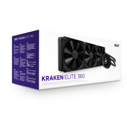 NZXT Kraken Elite 360 Suoritin All-in-one-nesteenjäähdytin 12 cm Musta 1 kpl