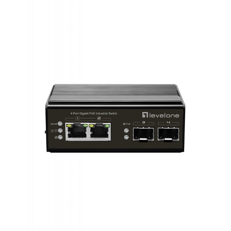 LevelOne IGP-0432 verkkokytkin Hallitsematon Gigabit Ethernet (10 100 1000) Power over Ethernet -tuki Musta