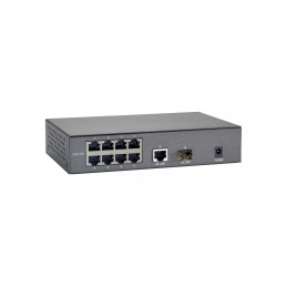 LevelOne FGP-1000 verkkokytkin Gigabit Ethernet (10 100 1000) Power over Ethernet -tuki Musta, Harmaa