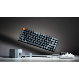 Keychron K3 Version 2 näppäimistö USB + Bluetooth QWERTY Pohjoismainen Harmaa, Vaaleanharmaa, Oranssi