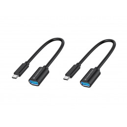 Conceptronic ABBY11B USB-kaapeli 0,2 m USB 3.2 Gen 1 (3.1 Gen 1) USB C USB A Musta